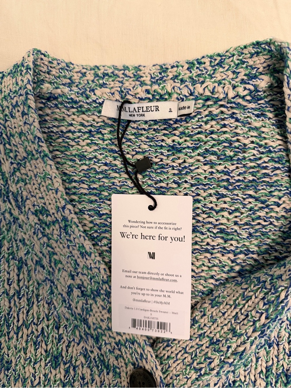 NWT MM LaFleur Dakota Easy Cardigan Boucle Multicolored - Picture 7 of 7